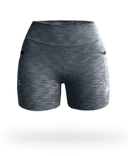 Load image into Gallery viewer, Short Pro Running Dama Corto jaspeado Gris