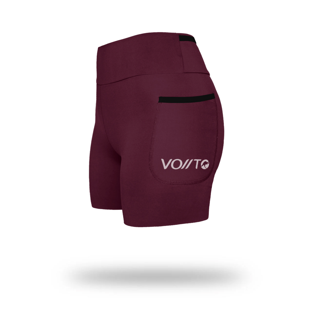 Short Pro Running Dama Corto Vinotinto