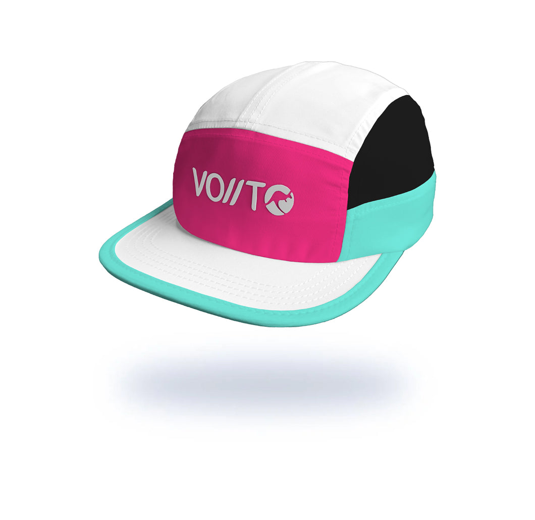 Gorra Running Pro Rosada/blanca