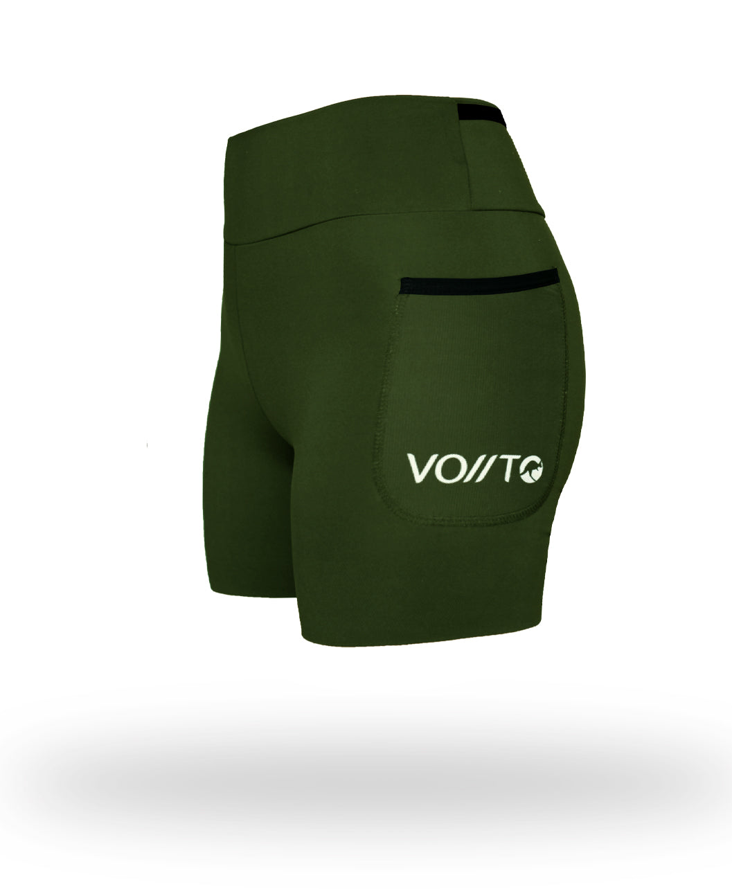 Short Pro Running Dama Corto Verde Militar