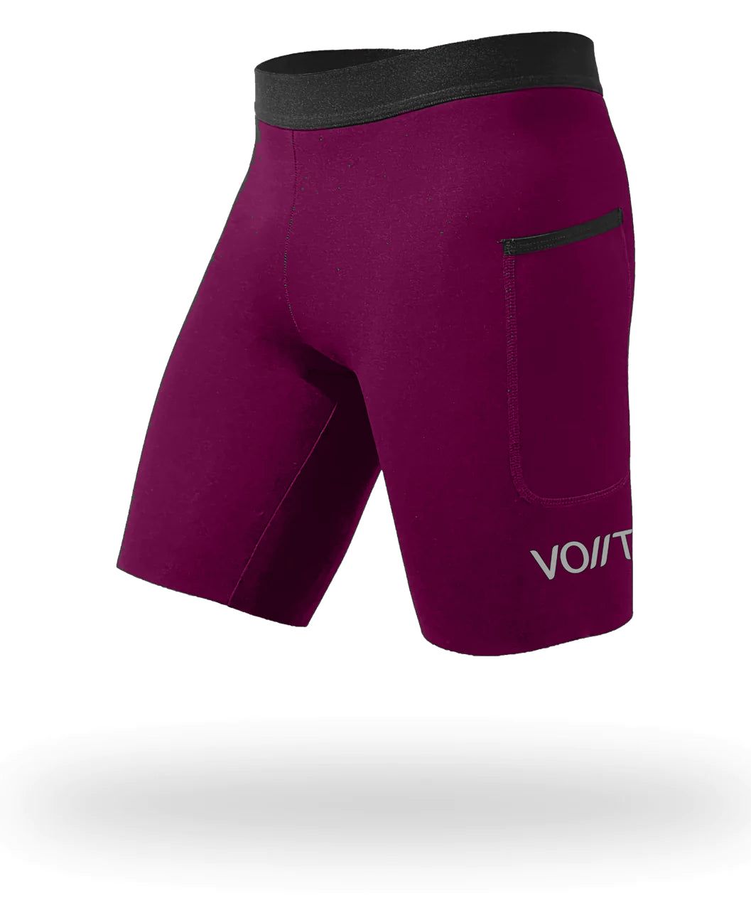 Short Pro Running Hombre vinotinto 5 bolsillos